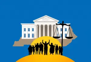 Symbolic representation of justice reform in Kentucky related to Logan's Law