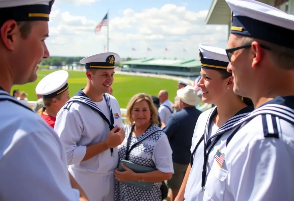 Sailors engaging with the community during Navy Week in Lexington, Kentucky.