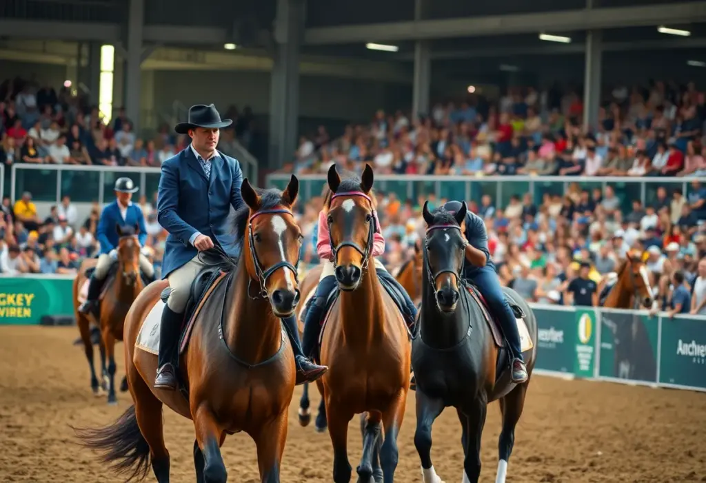 Participants competing at Road to the Horse event