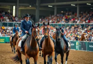 Participants competing at Road to the Horse event