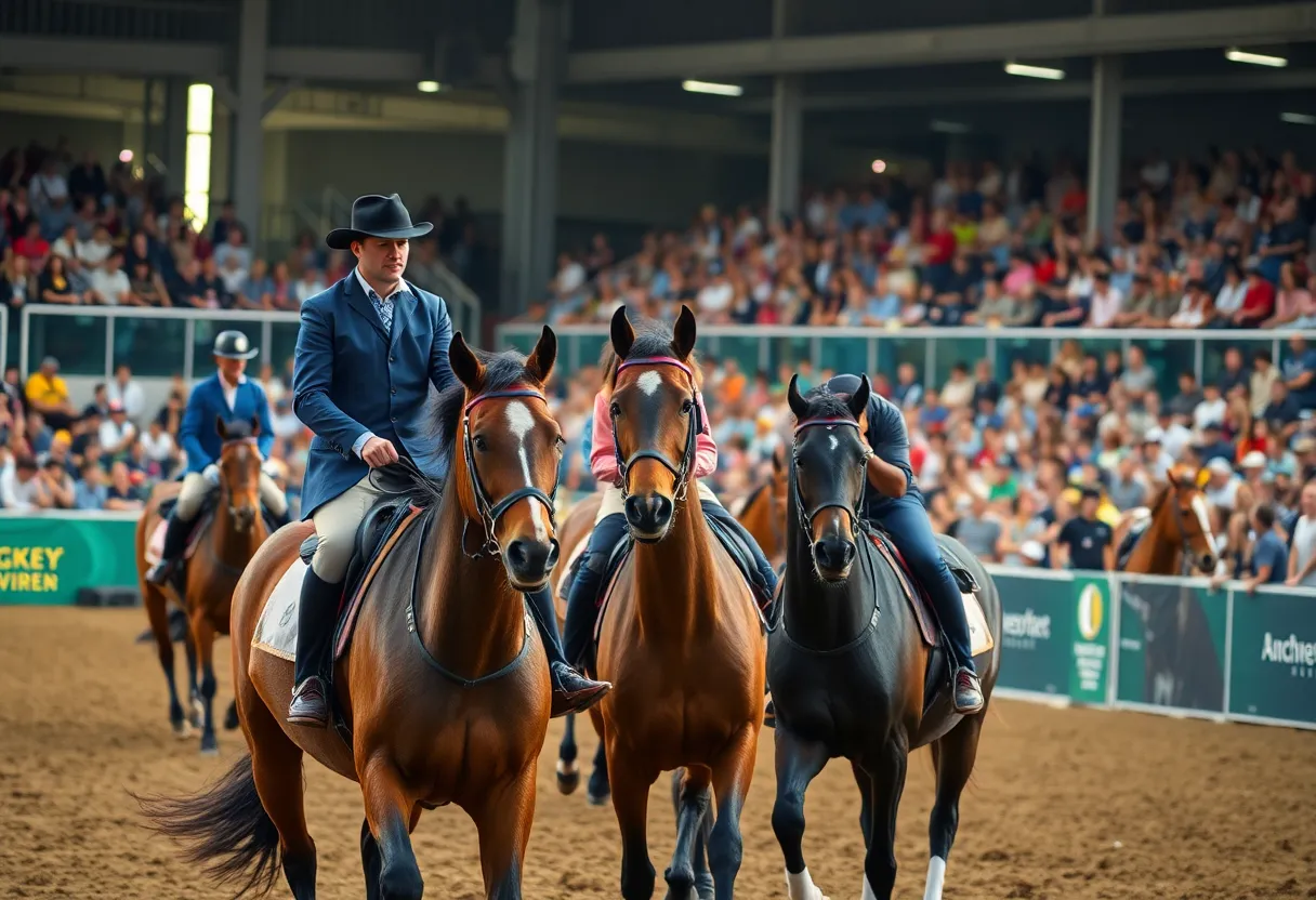 Participants competing at Road to the Horse event