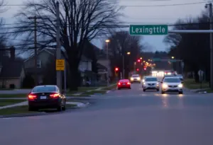 Street view of Lexington Road, Louisville, where a recent shooting occurred