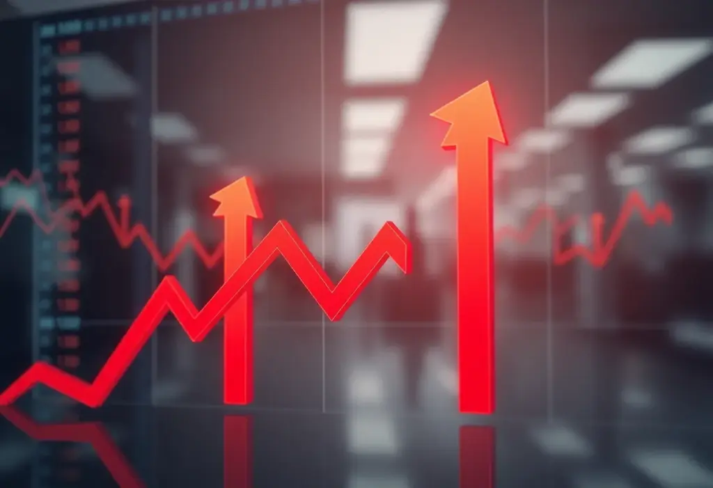 Illustration of stock market trading activity