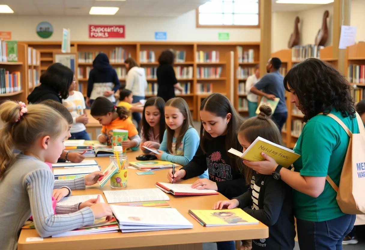 Families engaging in educational activities at Youth Villages community support event in Kentucky