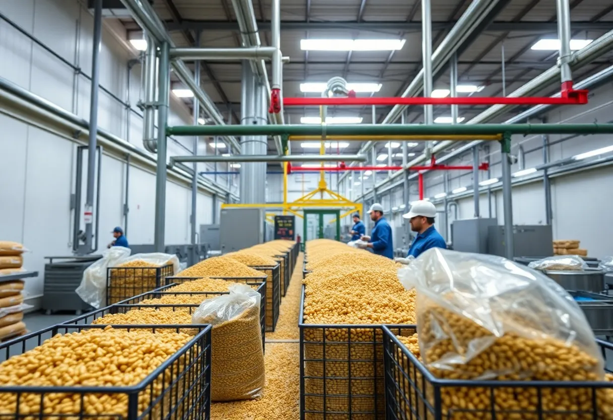 Feed mill showcasing Akralos Animal Nutrition products