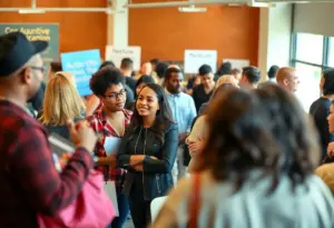 Participants engaging in a community advocacy event