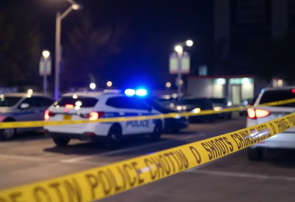 Police investigation at a crime scene in Lexington