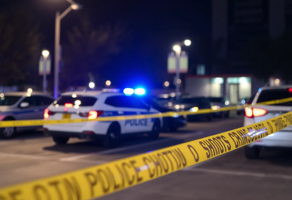 Police investigation at a crime scene in Lexington