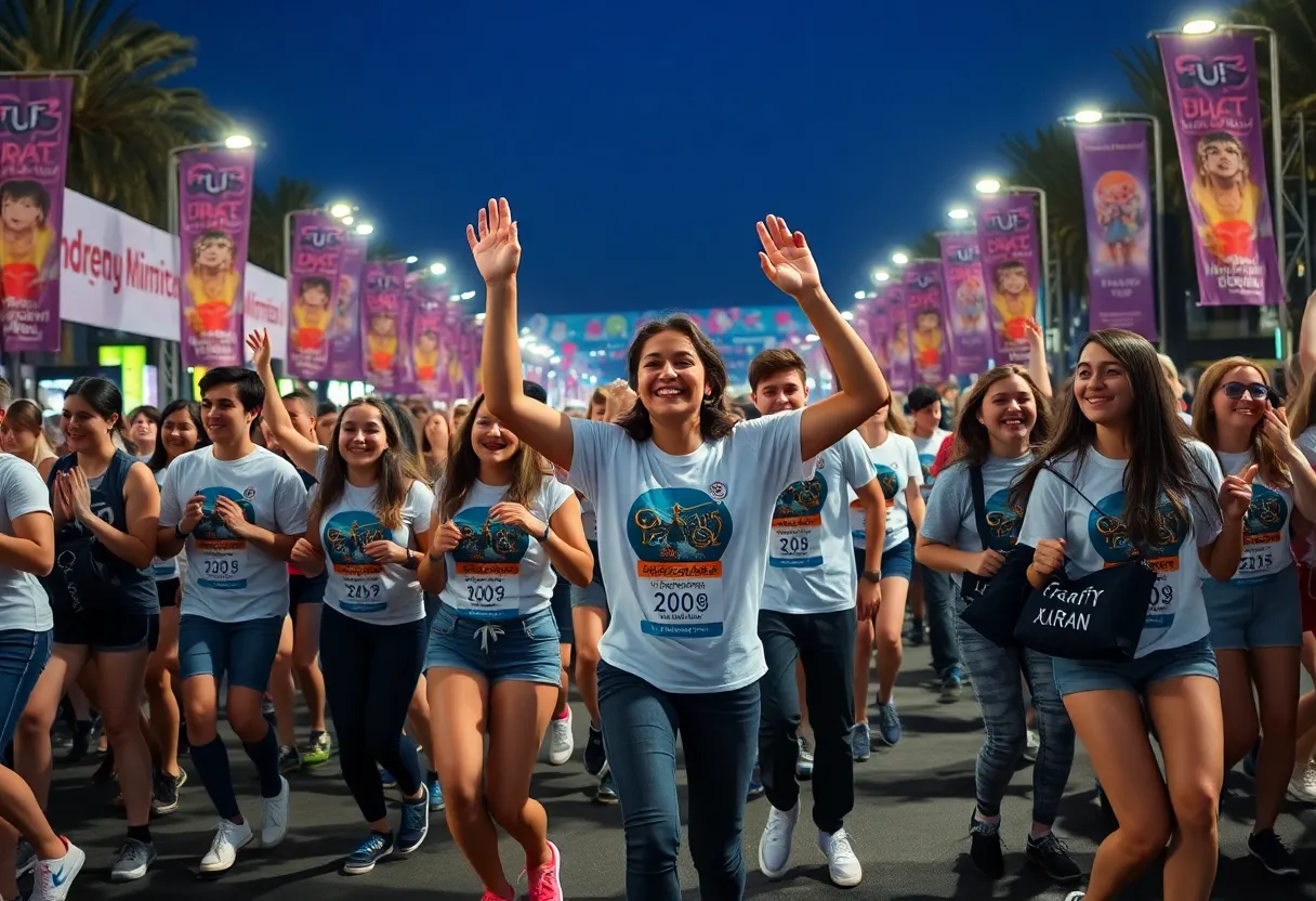 Students participating in DanceBlue charity marathon event