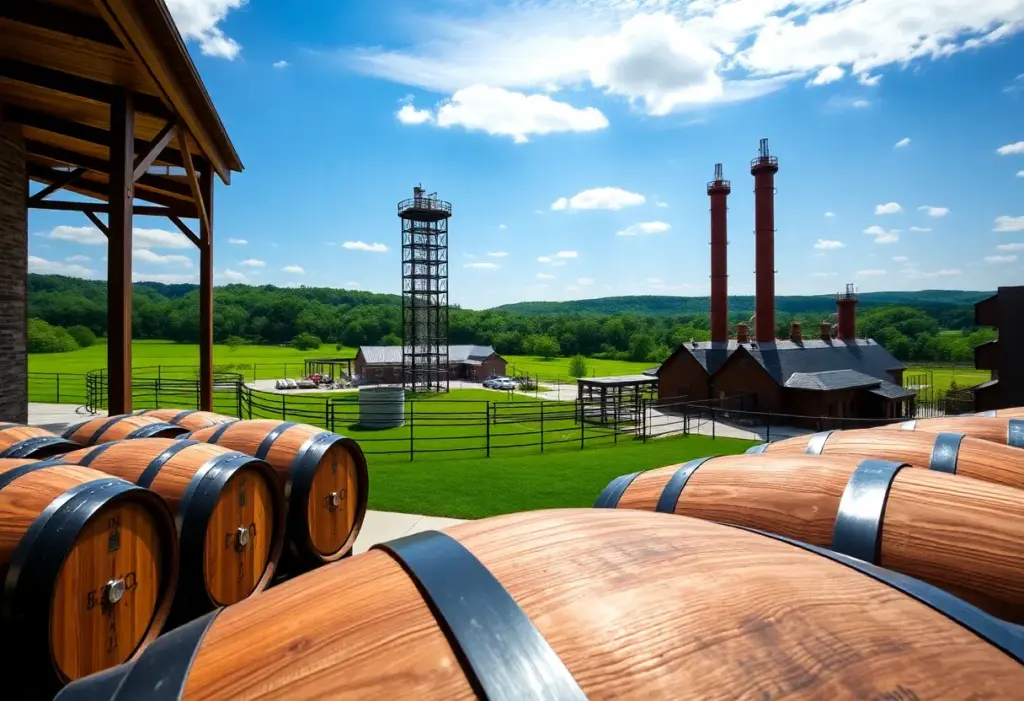 Exterior view of Four Roses bourbon distillery in Kentucky