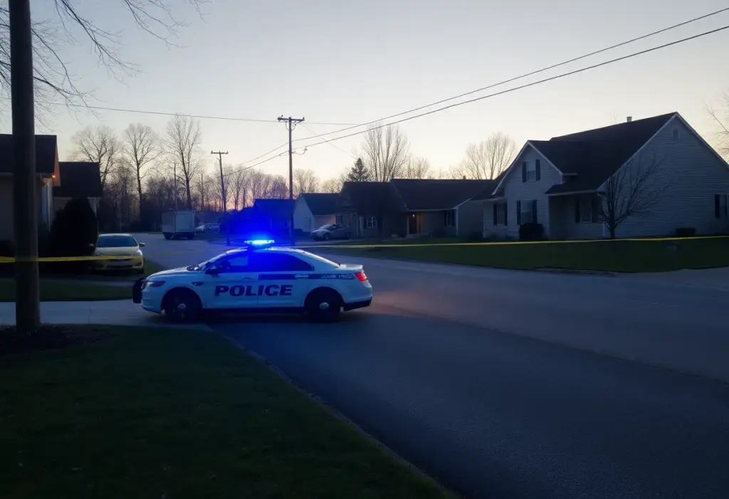 Scene of the fatal shooting in Harrodsburg, Kentucky