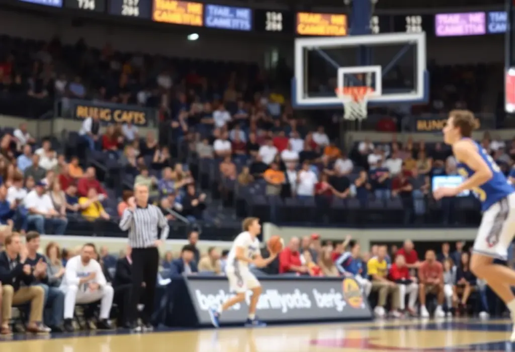 Kentucky Wildcats celebrating a close victory over Oklahoma