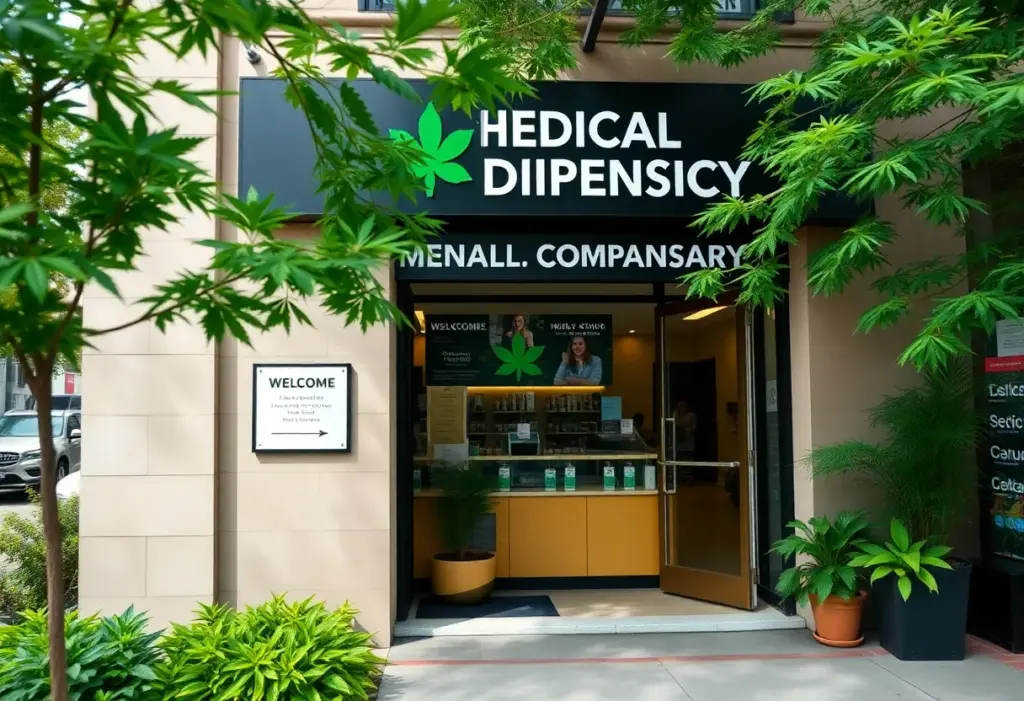 Exterior view of a new medical marijuana dispensary in Lexington, Kentucky.