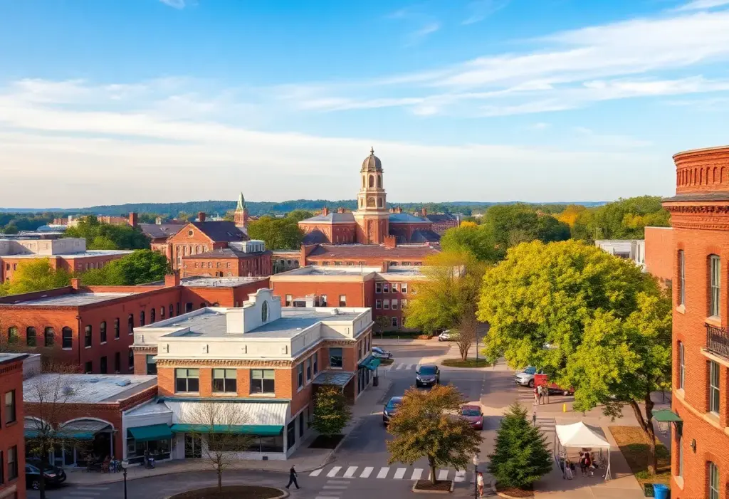 View of Lexington's urban core and University of Kentucky campus