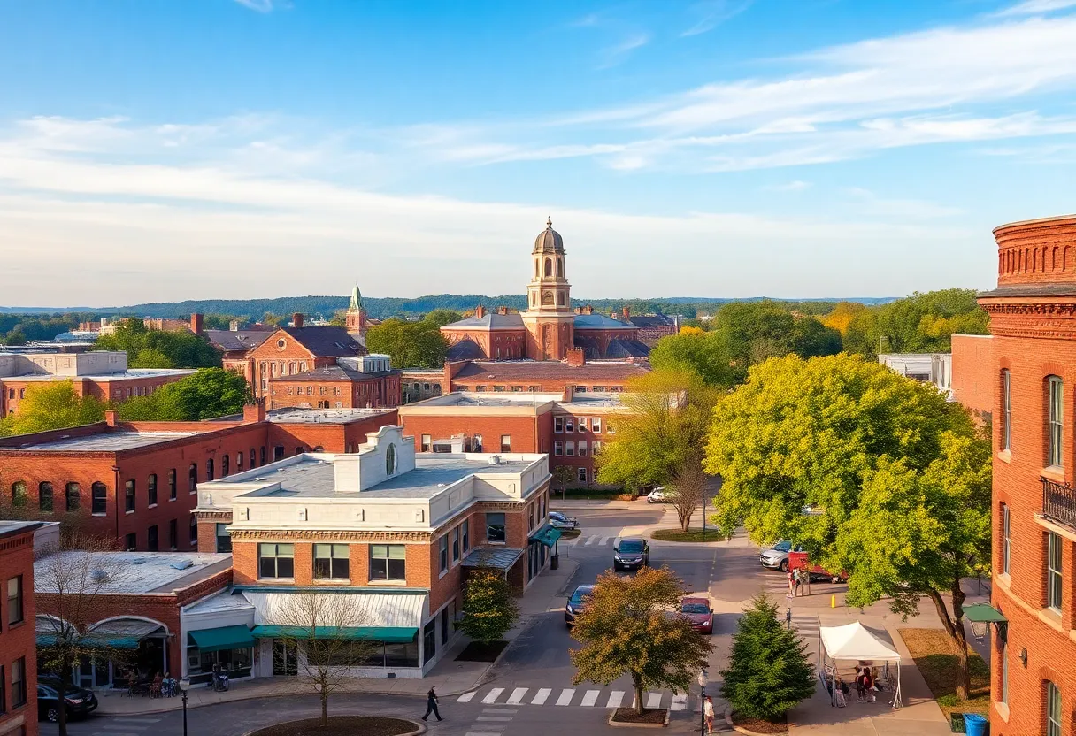 View of Lexington's urban core and University of Kentucky campus