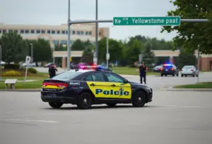 Scene of an officer-involved shooting in Lexington, Kentucky