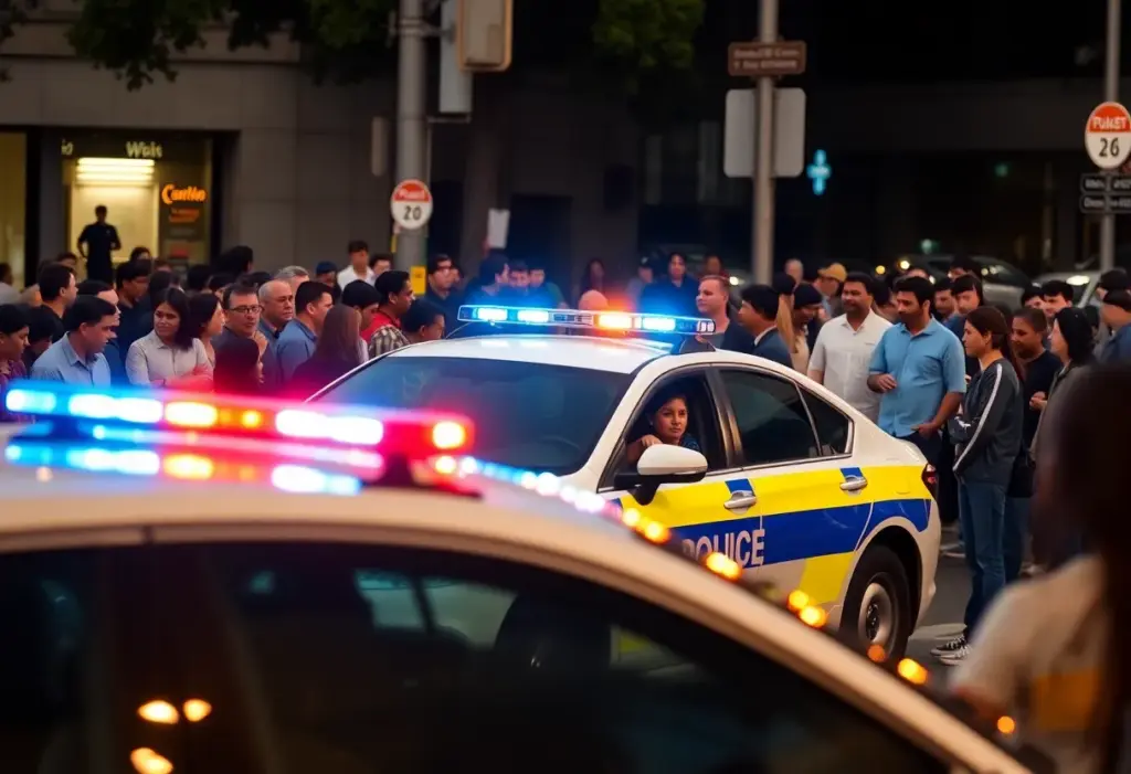 Police responding to an officer-involved shooting scene in Lexington.