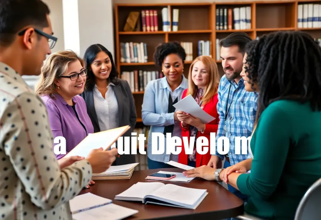 Faculty and staff discussing leadership development at the University of Kentucky