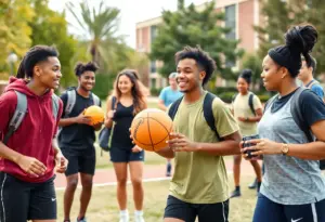 Students participating in sports activities at the University of Kentucky.