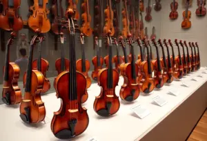 Exhibition of historic Violins of Hope showcasing their beauty and resilience.